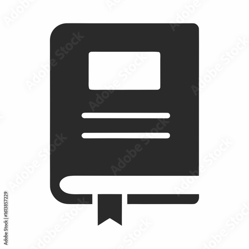 Minimal Book Icon Vector Design for Digital Library and Education Branding.