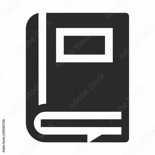 Minimal Book Icon Vector Design for Digital Library and Education Branding.