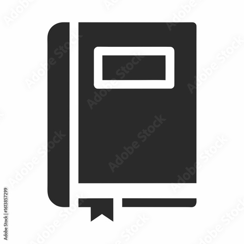Minimal Book Icon Vector Design for Digital Library and Education Branding.