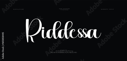 Signature Elegant Branding Typeface. Handwritten Script Editable Text Effect Template . vector illustration 
