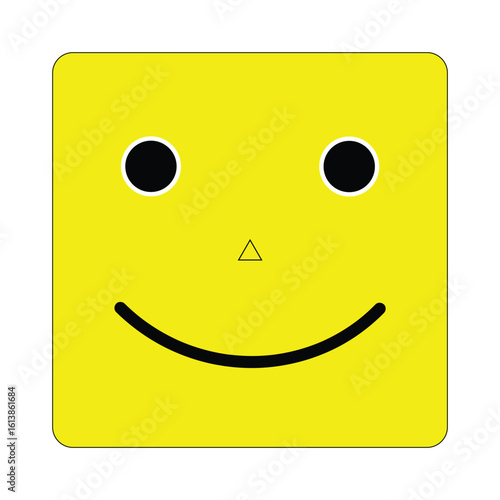happy smiley face on white background