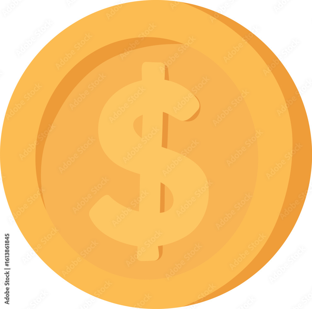 Fototapeta premium Golden Dollar Coin