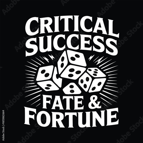 Game Night Essentials, Stylish Dice Illustrations
