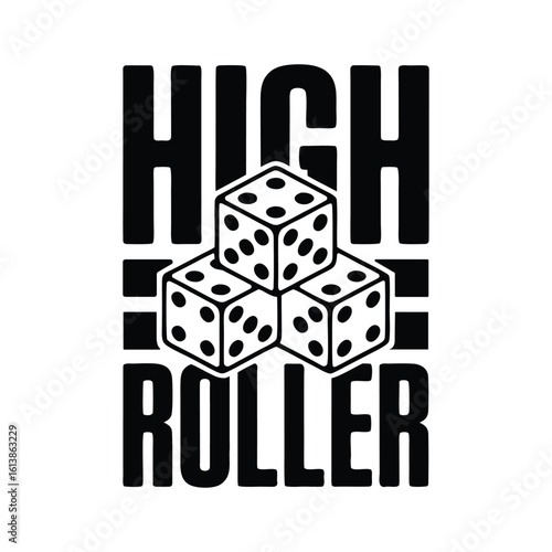 Dynamic Dice Illustrations, Perfect for Gaming Themes For T-Shirt Desing
