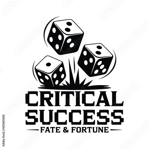 Vector Icon Set of Game Dice in Various Positions for T-Shirt Desing