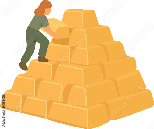 Stacking Gold Bars into a Pyramid