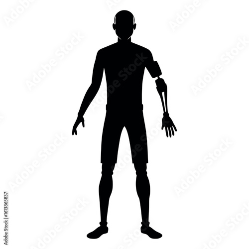 Adaptive Human Figure with Prosthetic Limb – Minimal Vector