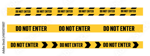 do not enter caution tape vector on transparent background