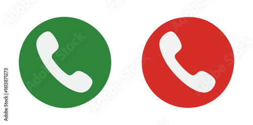 call accept and reject button icons for mobile ui