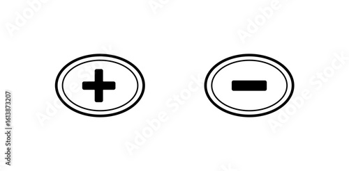Basic mathematical symbol. Plus and minus icon set. Math symbol. Multiply icon. Equals symbol, division symbol, Calculator button, math icon set arithmetic plus minus