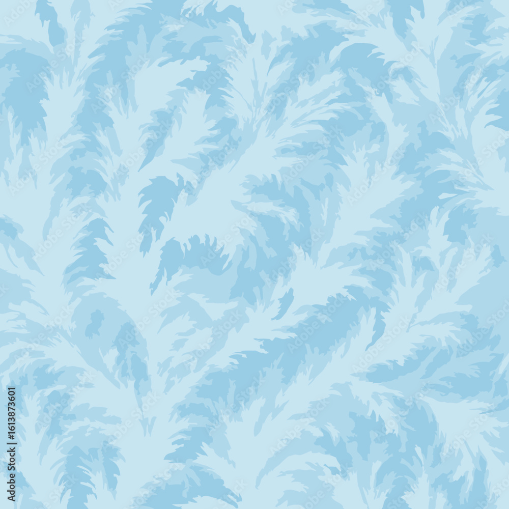 Obraz premium Frozen Window Frost Pattern Seamless Winter Cold Texture Background