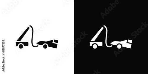 Towed car icon. graphic design vector symbols pack