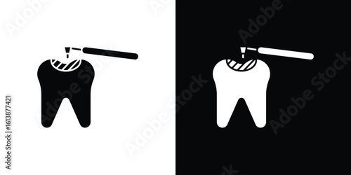 Tooth filling icon. graphic design vector symbols pack