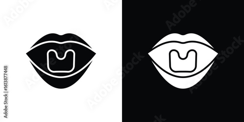 Tonsil icon. graphic design vector symbols pack