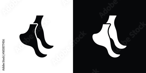 Tiptoe feet icon. graphic design vector symbols pack