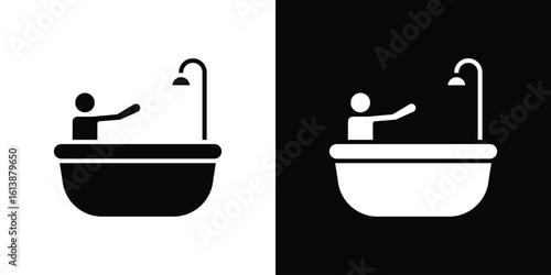 Person Bathing icon. graphic design vector symbols pack