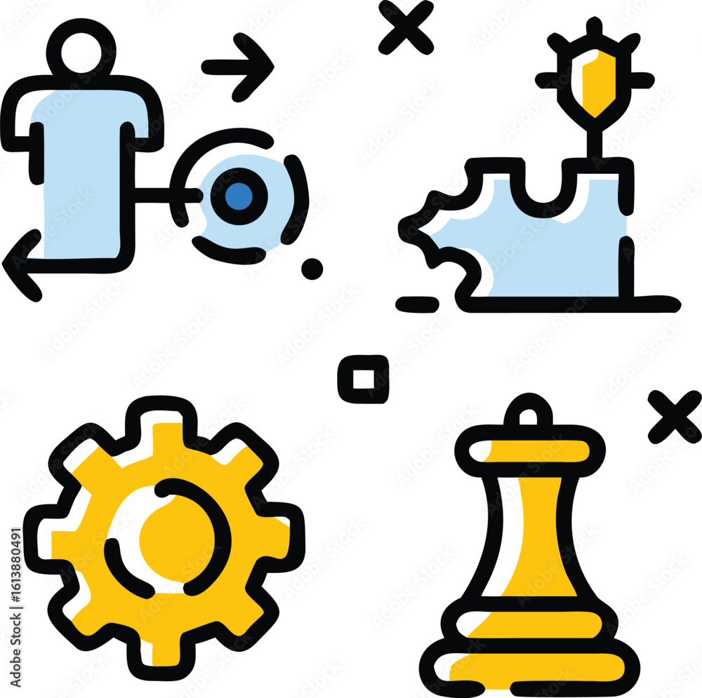 Fototapeta premium set of icons game web concept