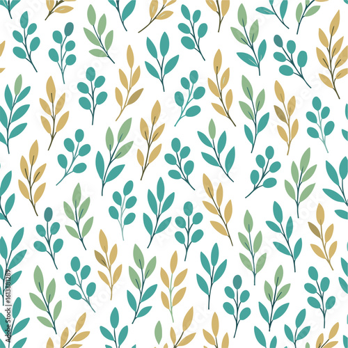 seamless pattern with leaves. Vector