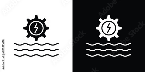 Hydraulic energy icon. graphic design vector symbols pack