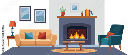 fireplace interior home room