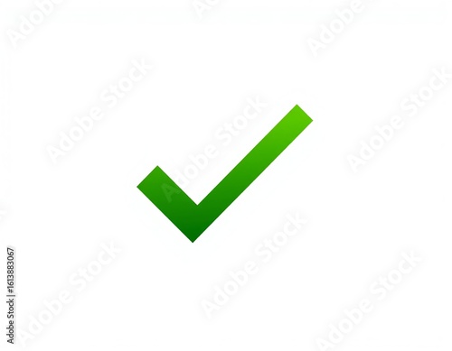 Green check mark symbol on white background correct