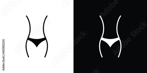 Female hips and waist icon. graphic design vector symbols pack