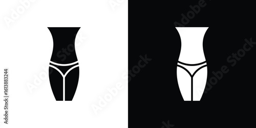 Female hips and waist icon. graphic design vector symbols pack