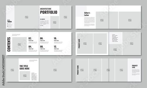 Foto Clean Architecture Portfolio Template | Modern Landscape Brochure