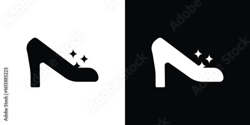 Cinderella shoe icon. graphic design vector symbols pack