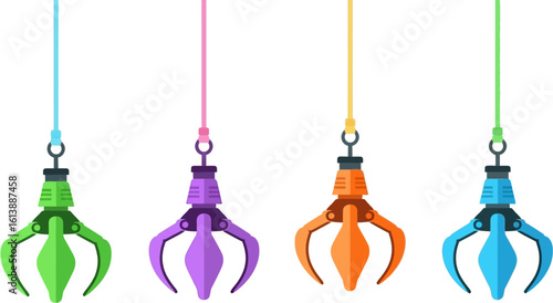Colorful claw machine game vector illustration design