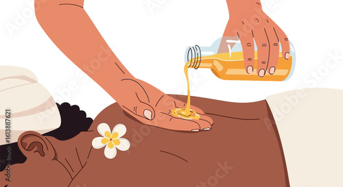 Relaxing aromatherapy massage spa treatment oil therapy