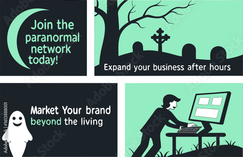Join the paranormal network and expand your business beyond the living by marketing your brand after hours with this spooky digital marketing campaign