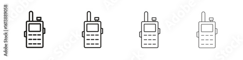 Walkie talkie icon vector illustration, line design icon. Editable strokes.