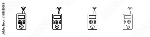 Transmitter icon vector illustration, line design icon. Editable strokes.