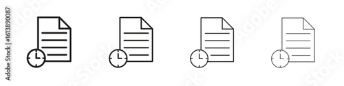 Temporary files icon vector illustration, line design icon. Editable strokes.