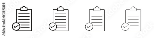 Summary icon vector illustration, line design icon. Editable strokes.