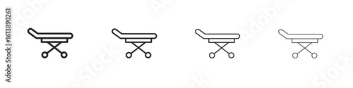 Stretcher icon vector illustration, line design icon. Editable strokes.