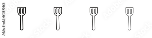 Spatula icon vector illustration, line design icon. Editable strokes.