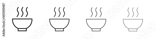 Soup icon vector illustration, line design icon. Editable strokes.