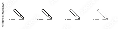 Scalpel icon vector illustration, line design icon. Editable strokes.