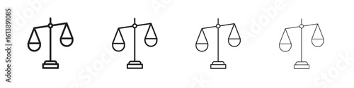 Scale icon vector illustration, line design icon. Editable strokes.
