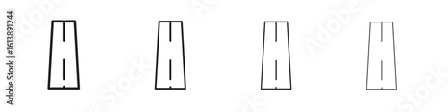 Road icon vector illustration, line design icon. Editable strokes.
