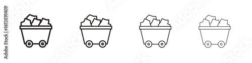 Raw material icon vector illustration, line design icon. Editable strokes.