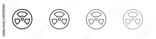 Radioactive icon vector illustration, line design icon. Editable strokes.