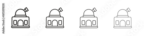 Planetarium icon vector illustration, line design icon. Editable strokes.