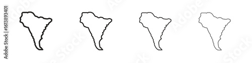 Latin america icon vector illustration, line design icon. Editable strokes.