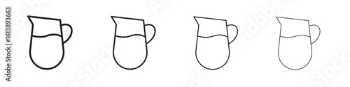 Jug icon vector illustration, line design icon. Editable strokes.