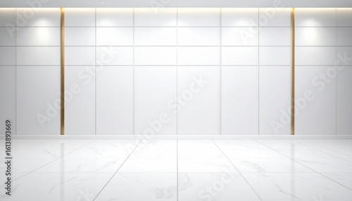 Wallpaper Mural Modern white interior design showcase contemporary gallery photography minimalist environment wide-angle view elegant aesthetics for trendy spaces Torontodigital.ca