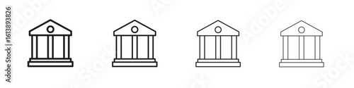 Institute icon vector illustration, line design icon. Editable strokes.