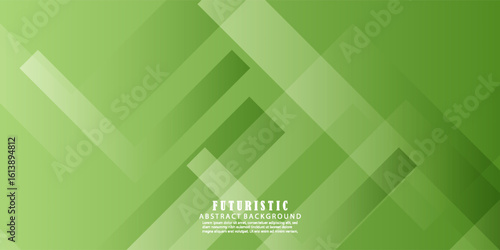 Futuristic green backdrop with overlapping squares and gradient tones, perfect for digital projects and presentations.